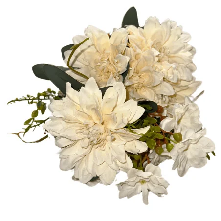 X002 Bqt 3 fleurs - Blanc