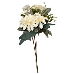 X002 Bqt 3 fleurs - Blanc