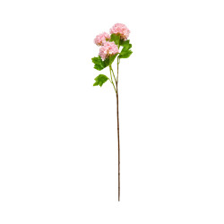 Branche hortensia rose artificiel 3 têtes