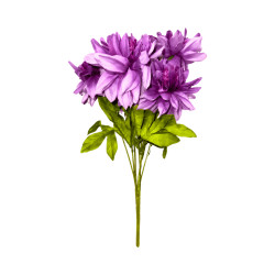 Bouquet Chrys-Dahlia Artificiel Mauve