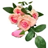K8 Tige 4 Roses 1 bouton (Rose clair)