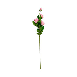 Tige 4 Roses 1 Bouton Vieux Rose Artificielle