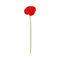 Tige anthurium rouge artificiel