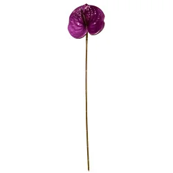 Anthurium artificiel sur tige – Violet nacré