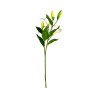 Tige lys blanc vert rose artificiel 3 fleurs