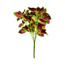 W004 - Feuillage Branche Rouge & Vert Artificiel