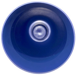 Cache-pot plastique bleu texturé 1,3L