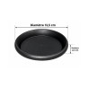Sous-plat rond noir – Ø 13,5 cm