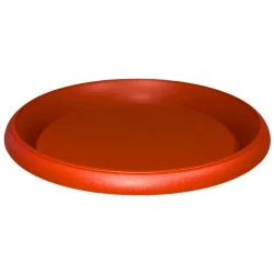 Soucoupe ronde plastique rouge
