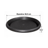 Sous-plat rond noir – Ø 20,5 cm