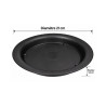 Sous-plat rond noir – Ø 21 cm