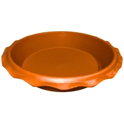 Soucoupe plastique ondulée terre cuite 30,48cm