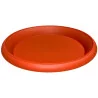 Soucoupe plastique ronde rouge